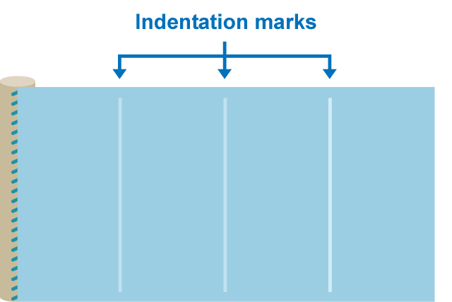Indentation marks