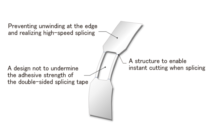 To prevent unwinding of the next web during splicing in a dual-shaft turret splicing machine of a roll-to-roll coating system